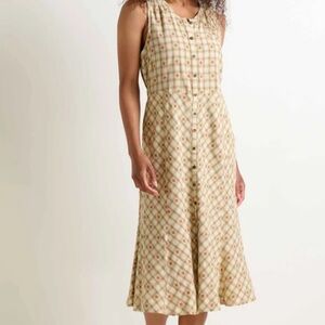 Strawberry Cottagecore Midi Dress